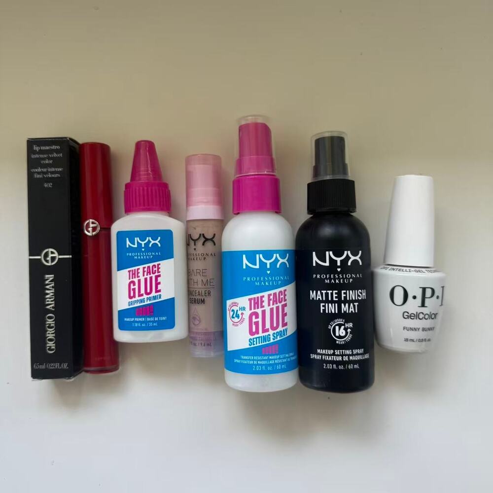 NYX OPI ARMANI Assorted 6 pcs Mix Make Up Products Bundle New